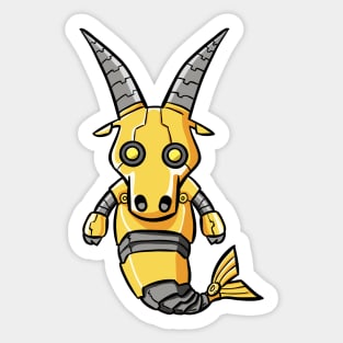 Capricorn robotic zodiac sign Sticker